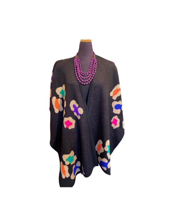 Acrylic Blend Poncho Black - Bild 2