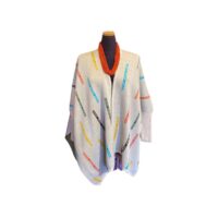 Handwoven Wool Poncho Beige