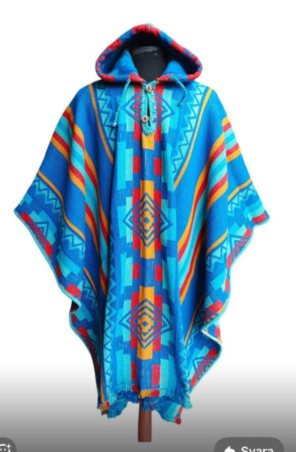 Ponchos 100 % handvävda merinoull