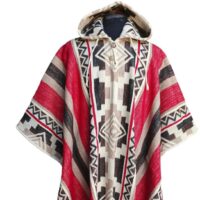 Designade poncho av naturmaterial 100%merinoull