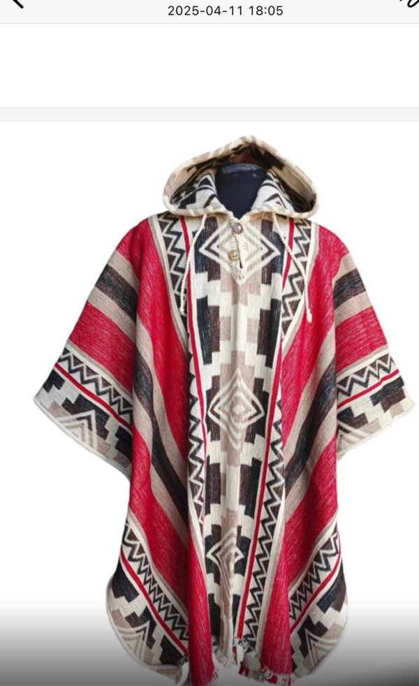 Ponchos 100 % handvävda merinoull - Bild 5